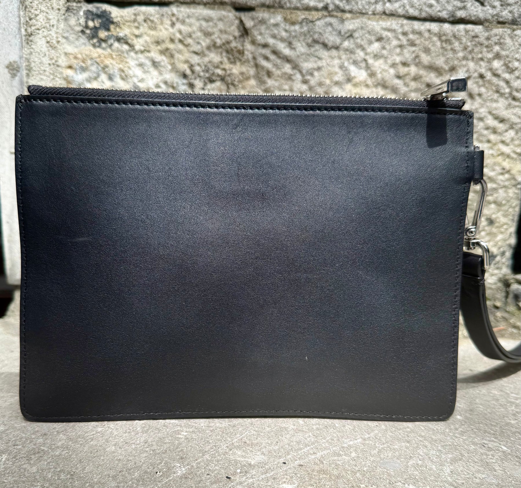 Serapian Clutch in Fine Smooth Leather – Never Used – Detachable Hand Strap