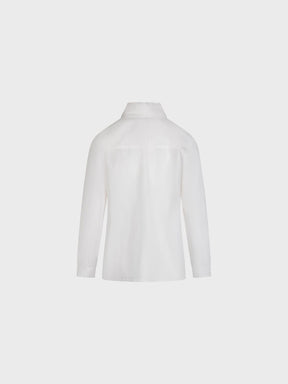 Sandro Ferrone: Sandro Ferrone White Asymmetrical Button-Front Shirt