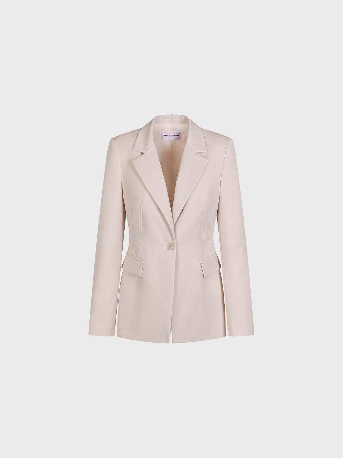 Sandro Ferrone: Ivory Tailored Blazer & Trousers Suit