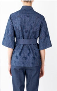 Clips: Textured Denim Shirt – Belted Modern Utility Top