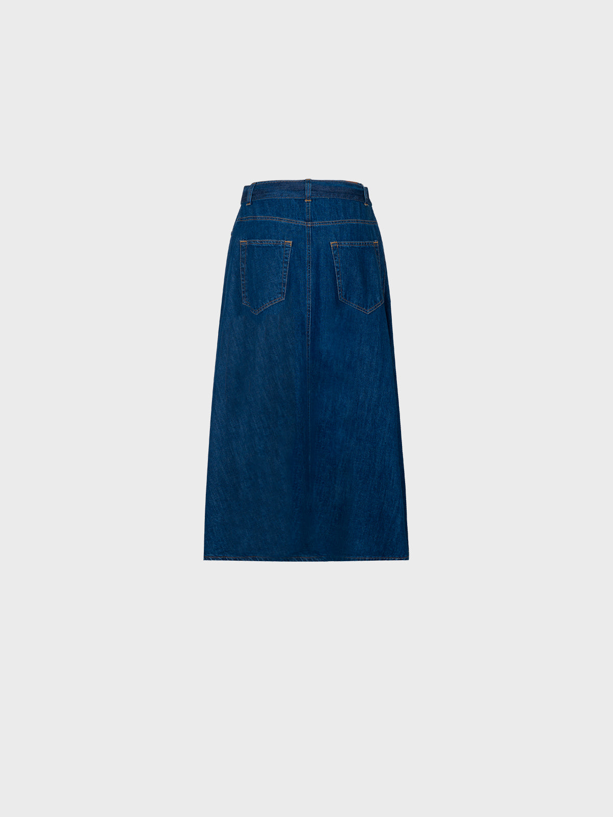 Sandro Ferrone: Belted Denim Midi Skirt