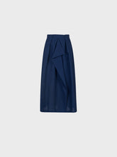Sandro Ferrone: Navy Draped Midi Skirt