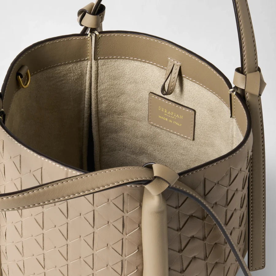 Serapian Mini Mosaico Bucket Bag - Sahara