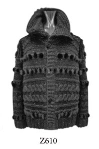 Tricot Chic: Women's Cable Knit Cardigan Jacket | Luxury Italian Textured Knit