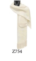 Tricot Chic: Women's Luxury Knit Fringe Scarf